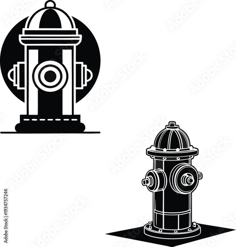fire hydrant icon isolated. Hydrant in flat style for stock.