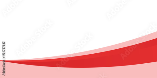 Red Wave on White Background modern white and red Abstract background