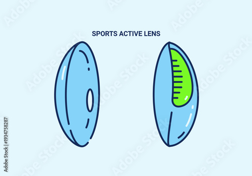 Illustration Of Sports Active Lens Providing Visual Clarity For Enhanced Athletic Performance