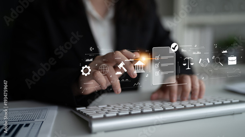 Photos The process of ensuring regulatory compliance and finalizing business legal agreements