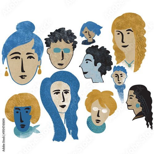 illustration of young people