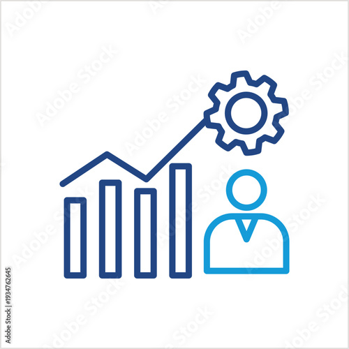 Statistic icon illustration style collection	