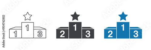 Three podiums for first second and third place winners