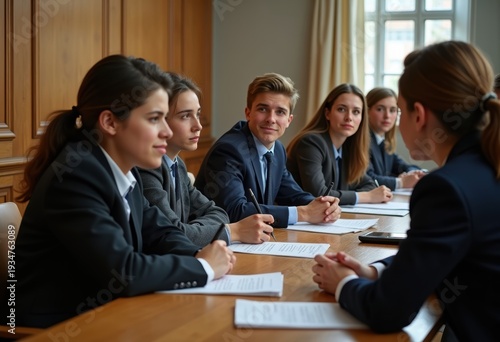 Mock Courtroom Legal Mock Trial Preparation Session for Law School Students Practicing Key Advocacy Skills