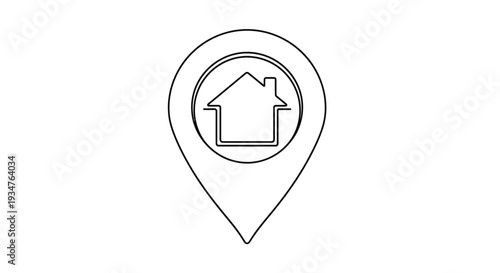 House Location Icon Real Estate Symbol.