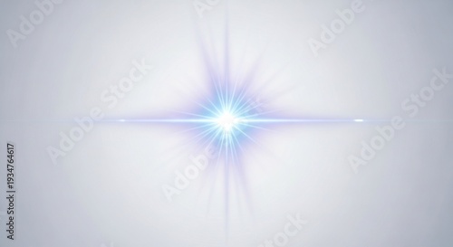 Bright, starburst-like light flare radiating outwards on a pale background