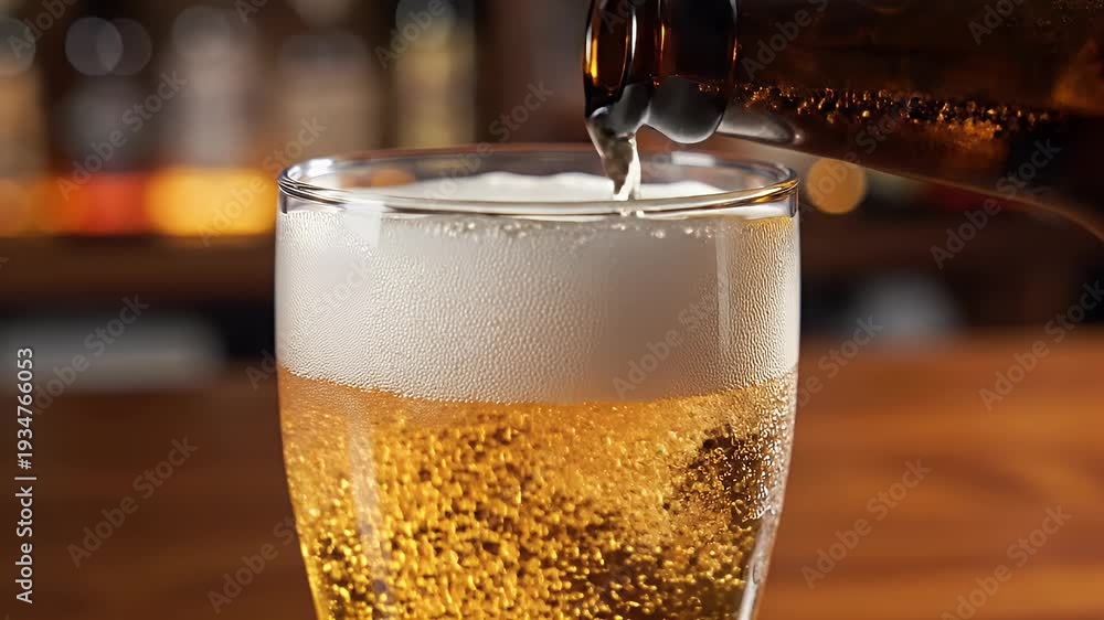 custom made wallpaper toronto digitalAmber liquid being poured into a glass, creating a frothy head