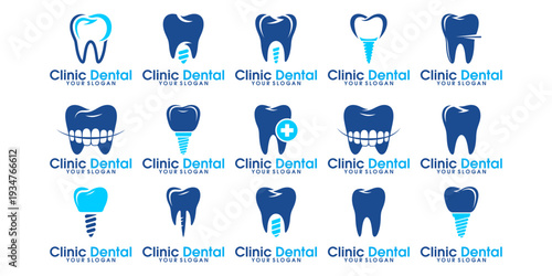 dental logo collection for medical, health, and oral care branding needs