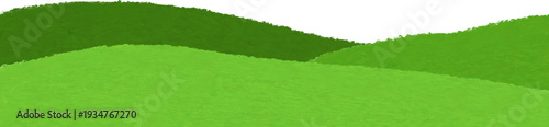 Green rolling hills layer landscape nature background illustration