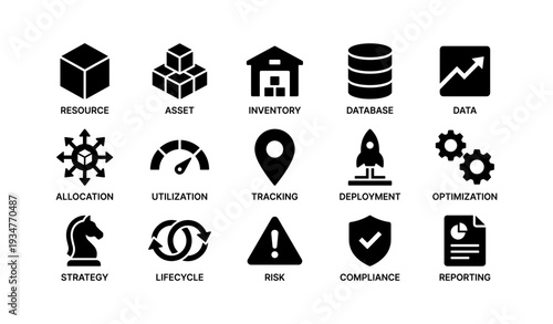 Icons for resource management and data optimization