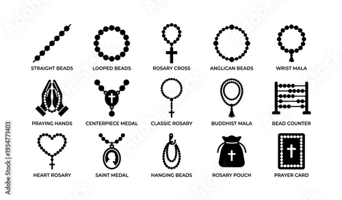 Various prayer beads and accessories collection