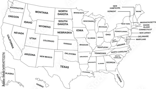 united states of america map