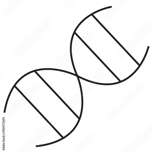 DNA Helix Icon, Double Helix DNA Icon, Genetic Structure Illustration, Molecular Biology Graphic, Genome Research Design, Biotechnology Science Artwork, vector