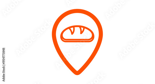 Orange Map Pin Icon with Hamburger Symbol. Free Download Orange Map Pin Icon with Hamburger Symbol. - GFXLoad