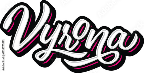  Vyrona  typography lettering  t shirt lettering vector file.