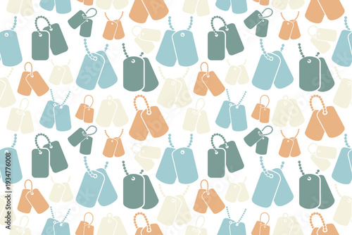 Dog tags seamless pattern design