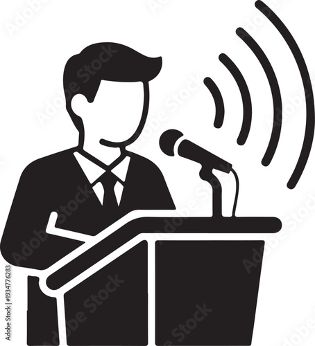 Speaking and communication icon collection featuring conversation, consultation, conference, voice and public speaking symbols. Thin line editable stroke vector outline set..eps
