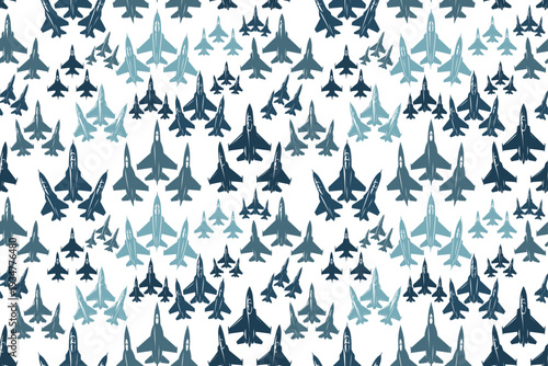 Jet formation trio seamless pattern design