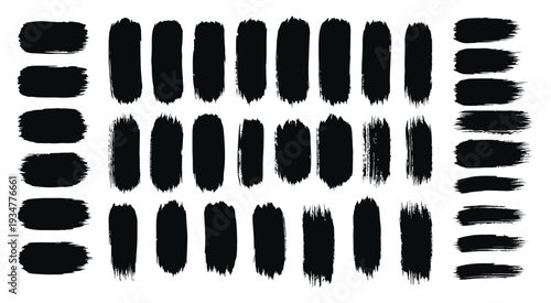 Brush stroke patterns and shapes