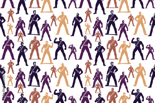 Ammo belt graphic seamless pattern design