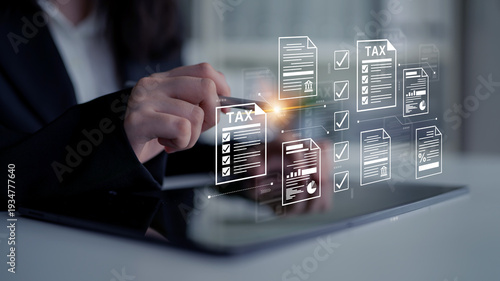 Fotografía A concept of the tax compliance process