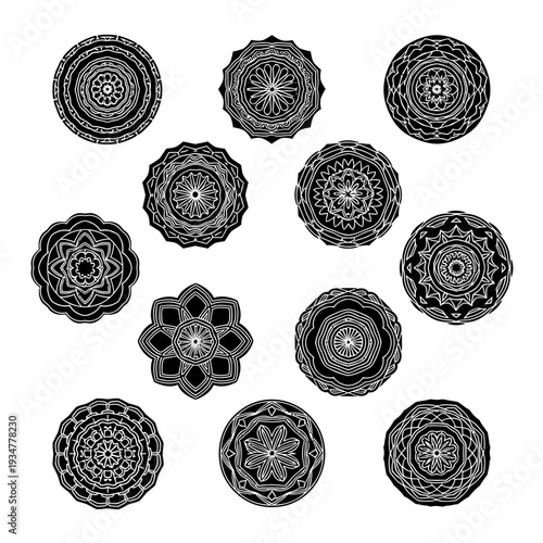 mandala badge pack designed for luxury spa branding.