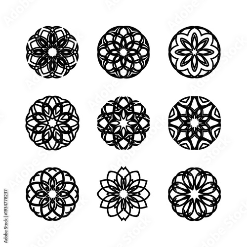 mandala badge pack designed for luxury spa branding.