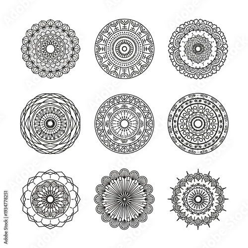 Premium decorative mandala set for holistic beauty businesses