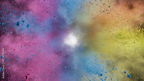 Wallpaper Mural Vibrant powder explosion erupts outward in a kaleidoscopic burst of color Torontodigital.ca