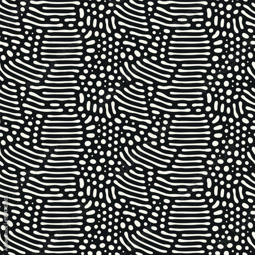 Vector seamless pattern. Modern stylish texture. Smooth natural elements. Repeating abstract tileable background. Scattered organic shapes. Spotted simplistic surface design.
