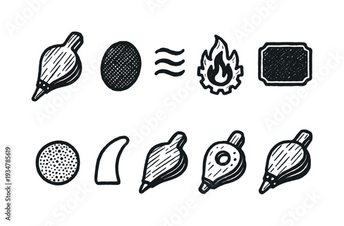 Cooking, food outline icon set. culinary, kitchen tools icons linear collection.