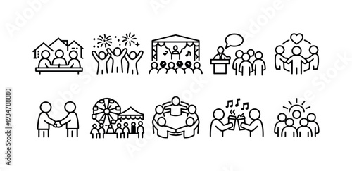 Education, learning line icon set. school, classroom icons collection in linear style.