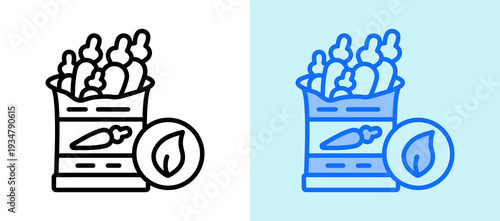 Organic Foods lineblue icon