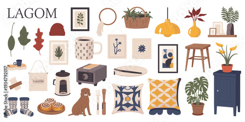 Cozy Scandinavian Inspired Home Decor and Lifestyle Objects Collection lagom hygge