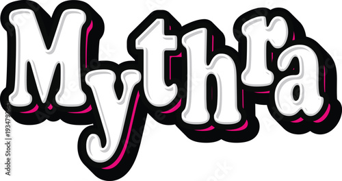Mythra hand lettering t shirt vector fil design 