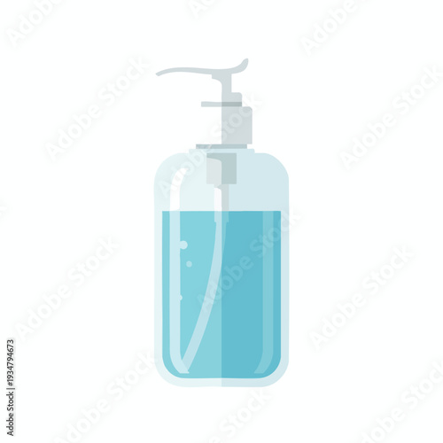 Clear Hand Sanitizer Bottle with Liquid Gel for Personal Hygiene and Safety