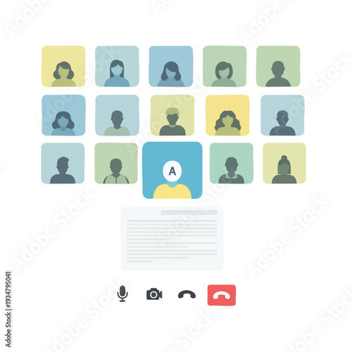 Virtual Conference Call with Diverse Participants on Video Chat Platform