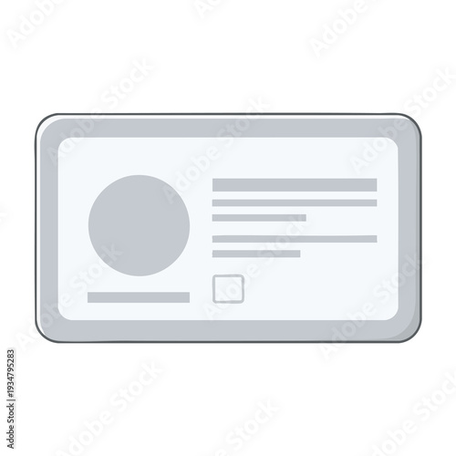 Modern Identification Card with Digital Interface for Secure Credential Verification