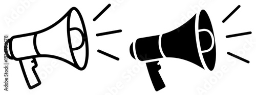 megaphone vector icon outline filled