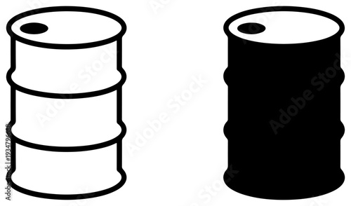 oil drum barrel industry icon