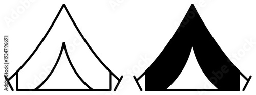 camping tent outdoor adventure icon