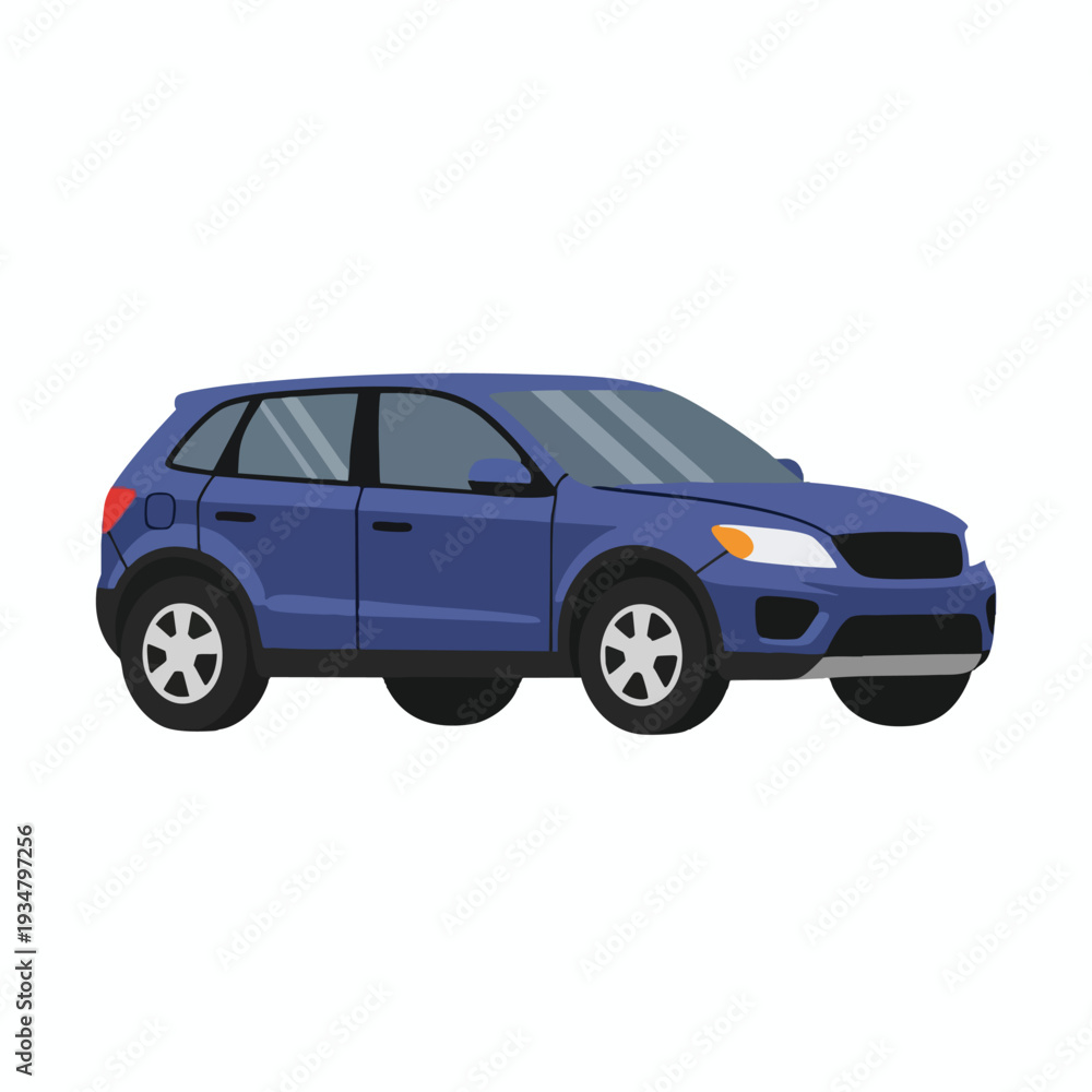 Obraz premium Blue SUV Vehicle Illustration