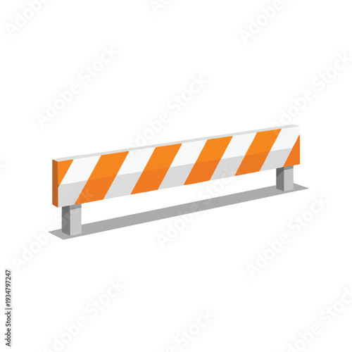 Orange and White Striped Barrier