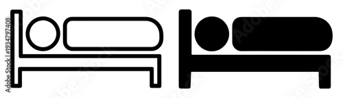 bed sleeping outline filled icon