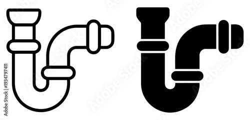sink pipe siphon icon