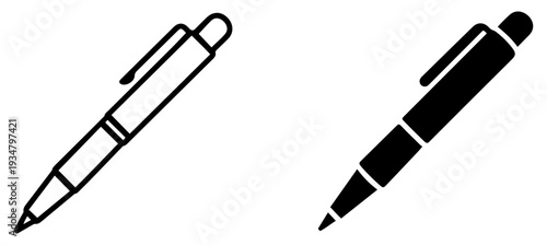 pen signature outline filled icon