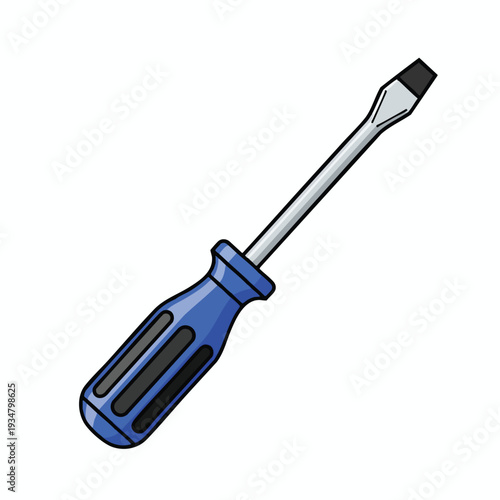 Flat Design Phillips Screwdriver for DIY and Repair Projects