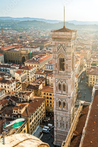 Wallpaper Mural Aerial view of Florence Italy skyline and Giotto Bell Tower on a sunny summer afternoon. Torontodigital.ca