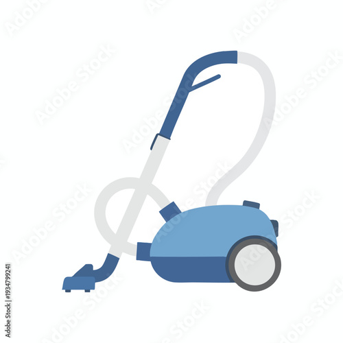 Illustration of a blue vacuum cleaner