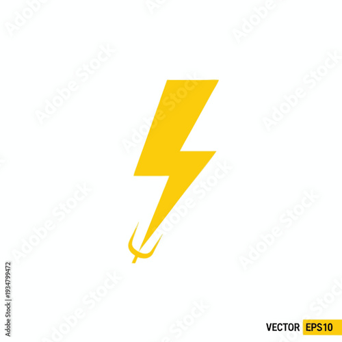 Yellow Lightning Bolt Icon